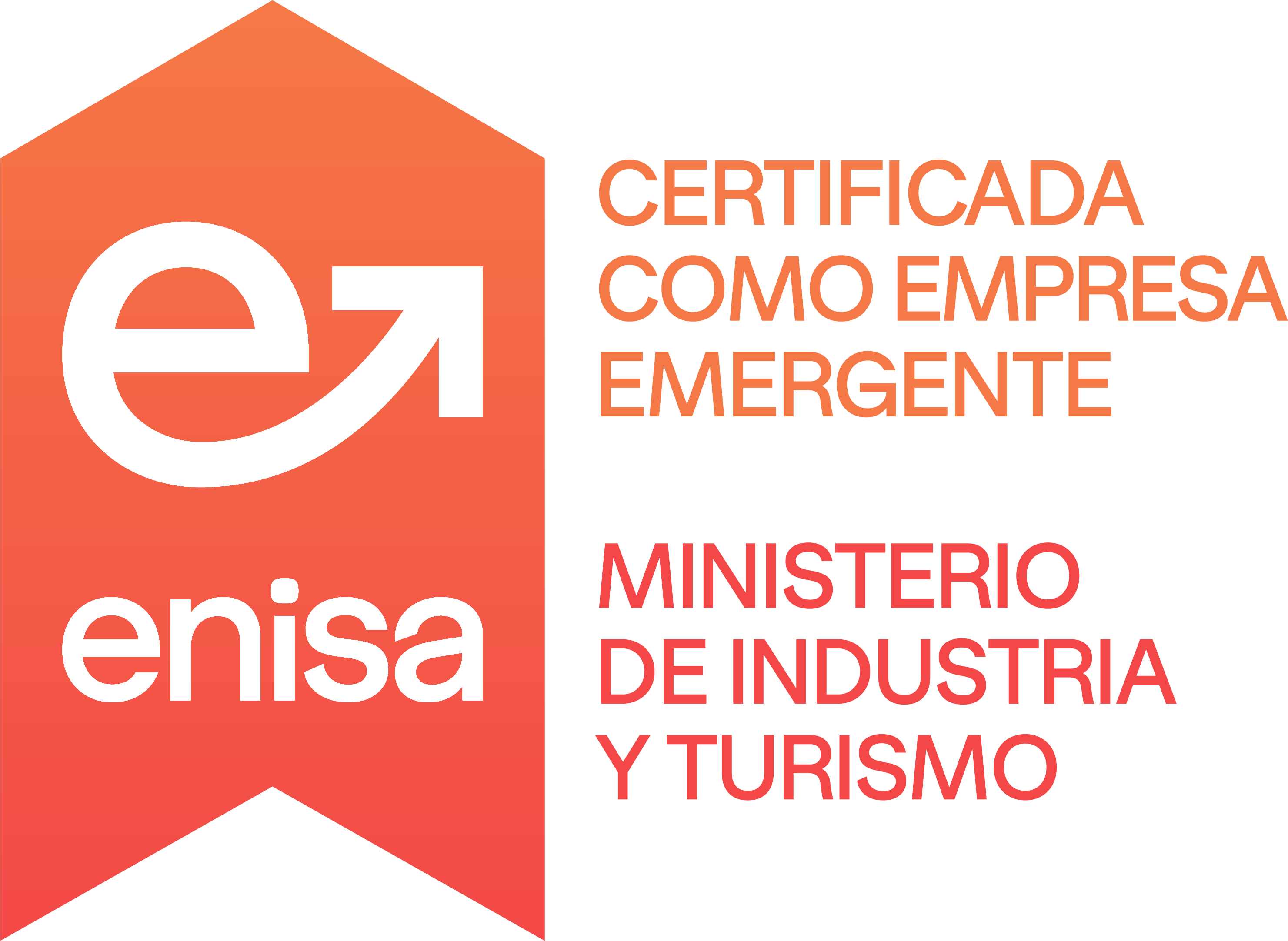 Certified Startup by ENISA · Ministry of Industry and Tourism