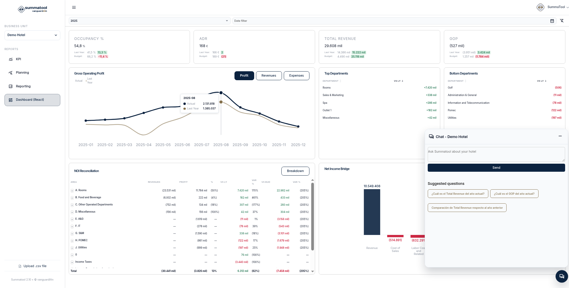 App interface preview